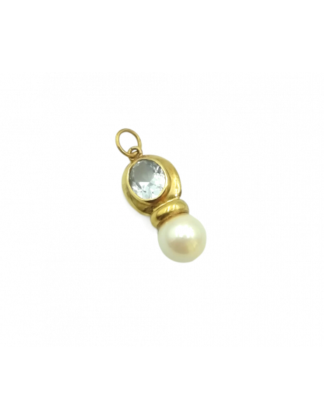 colgante aguamarina y perla oro 2