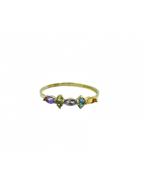 18K Gold "Rainbow" Ring