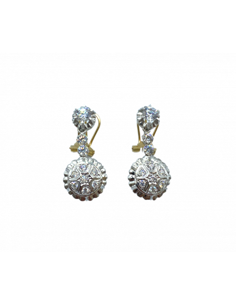 PENDIENTES NOVIA ORO BLANCO