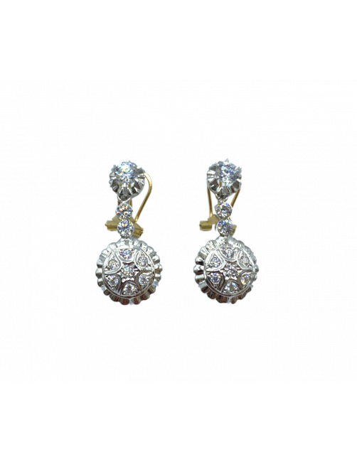 PENDIENTES NOVIA ORO BLANCO