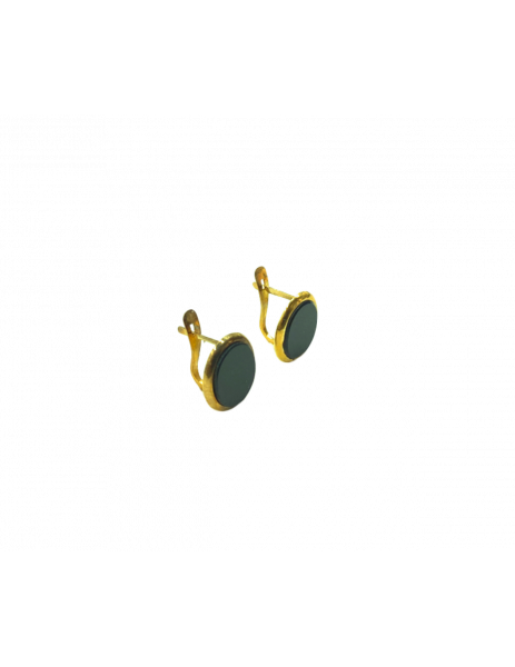pendientes oro y onix