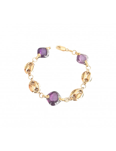 18K Gold Bracelet "Amethysts"