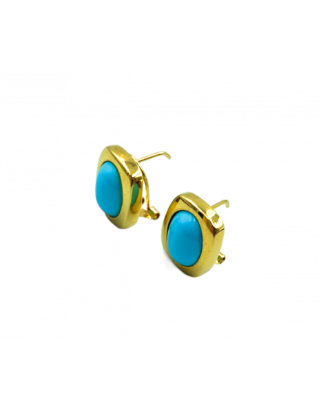pendientes turquesa oro 2
