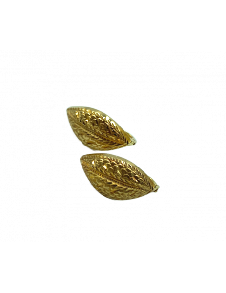 pendientes hojas oro 2