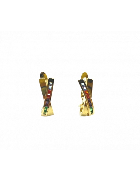 pendientes colores oro