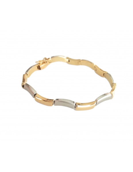 18K Gold smooth bracelet in...