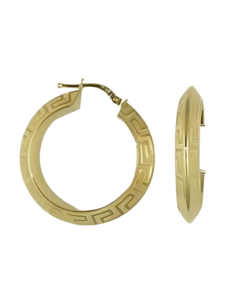 Aros diseño "Greca" Oro 18K