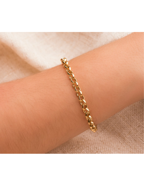 18K Gold Rolo Design Bracelet 2