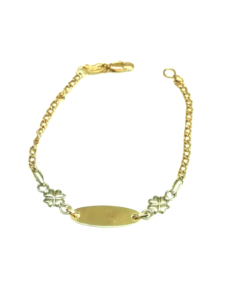 Slave "White Flowers" 18K Gold