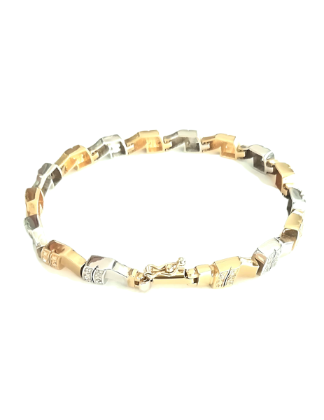 18K yellow and white gold...