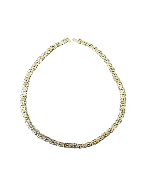 gargantilla oro flores