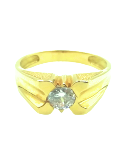 anillo oro solitario caballero