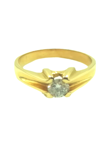 "Jean" 18K Gold solitaire...