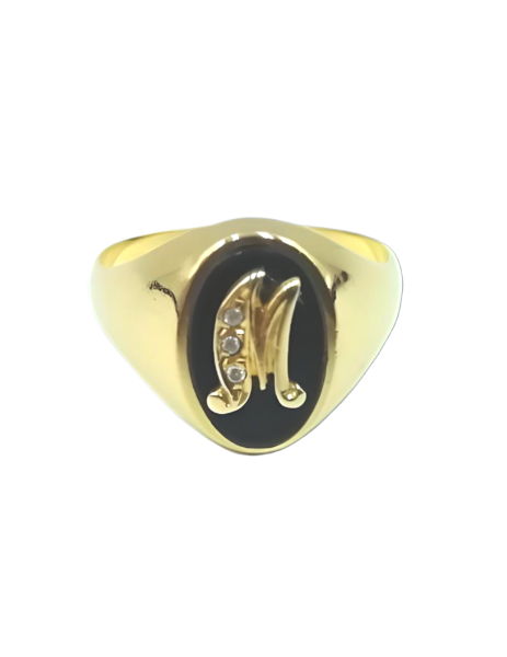 Ring "Incial Letter M" 18K...