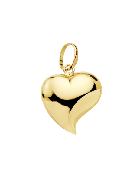 18K Yellow Gold Heart Pendant