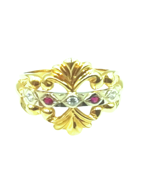 Ring "Lis" White and Yellow...