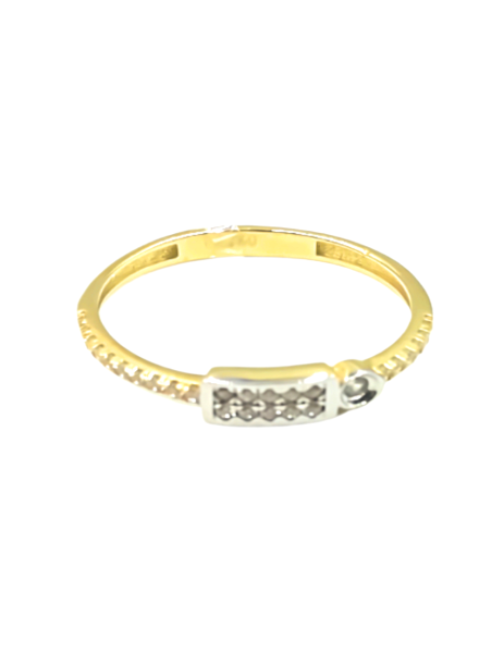 anillo oro blanco y amarillo