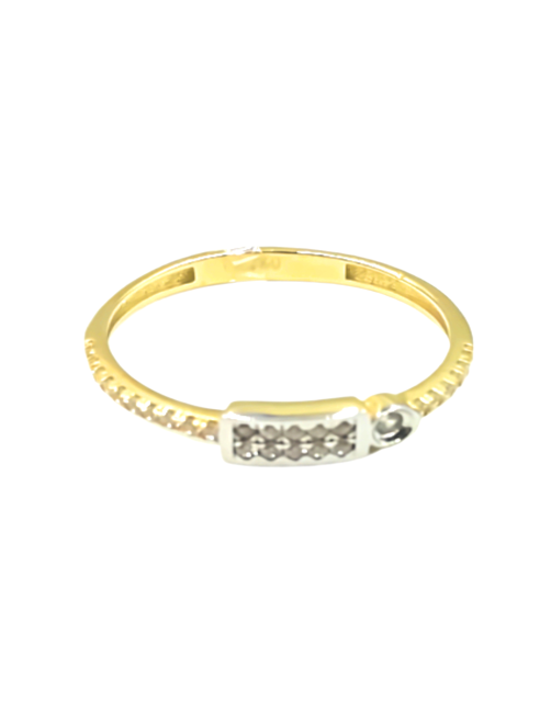 anillo oro blanco y amarillo