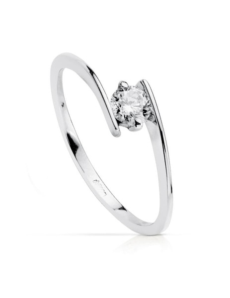 Solitaire ring in white...