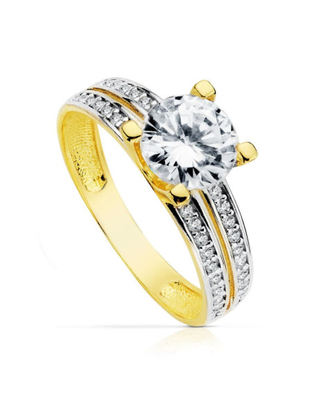 Sortija Solitario en Oro...