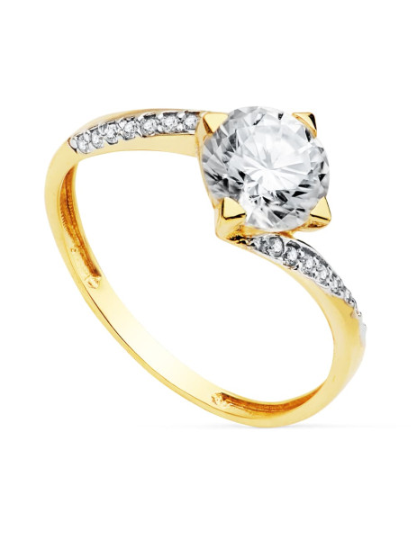 Solitaire ring in gold 18K
