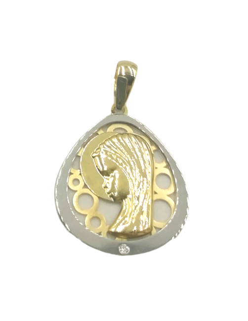 medalla comunion oro blanco marbella