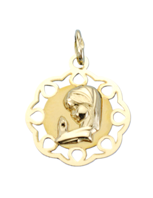 medalla virgen niña estepona oro