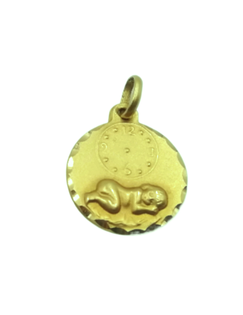 medalla bebe reloj oro estepona