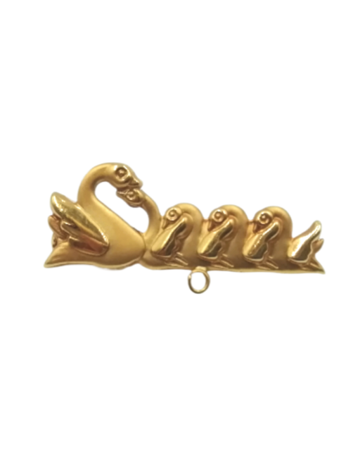 alfiler bebe oro cisnes marbella