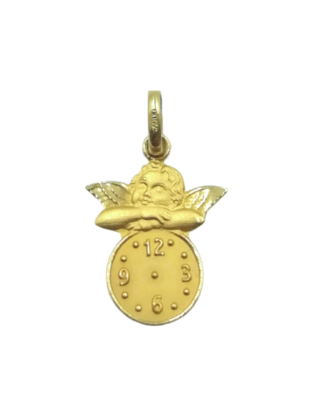 18K Gold "Clock Angel" Baby...