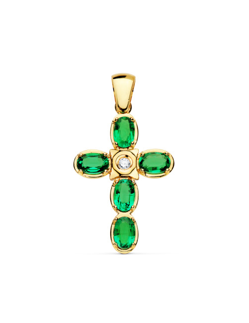 cruz esmeralda y diamantes estepona joyería
