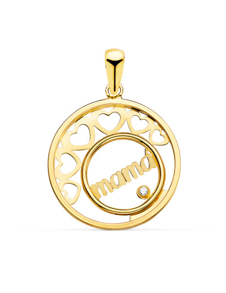 Pendant "Mama" Heart in 18K Gold estepona jewels store