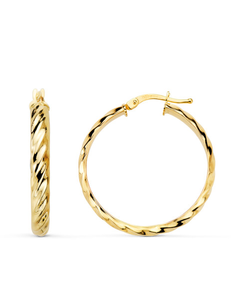 Aros "Bandas" en Oro de Ley 18K
joyas estepona