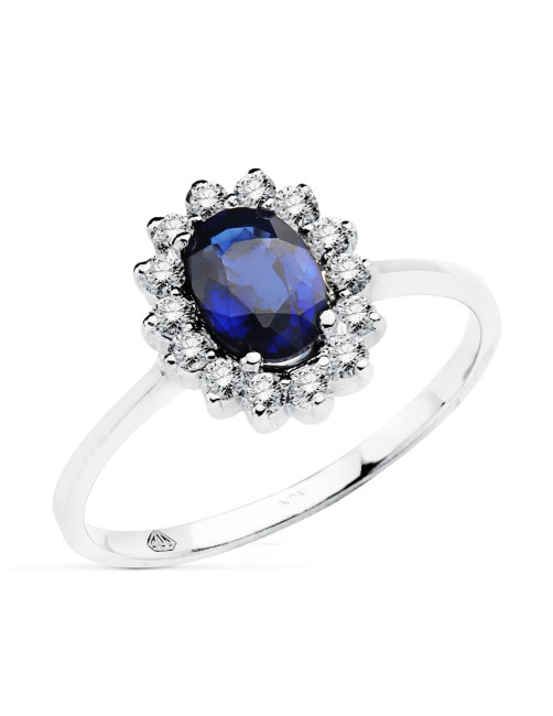 anillo zafiro y diamantes oro blanco estepona joyeria