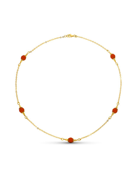 Necklace-choker Coral in 18K Gold estepona jewels
