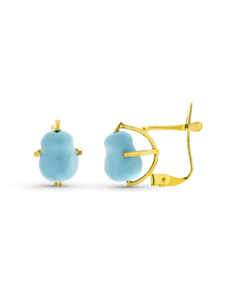 Arizona Natural Turquoise Ring in 18K Gold estepona 2