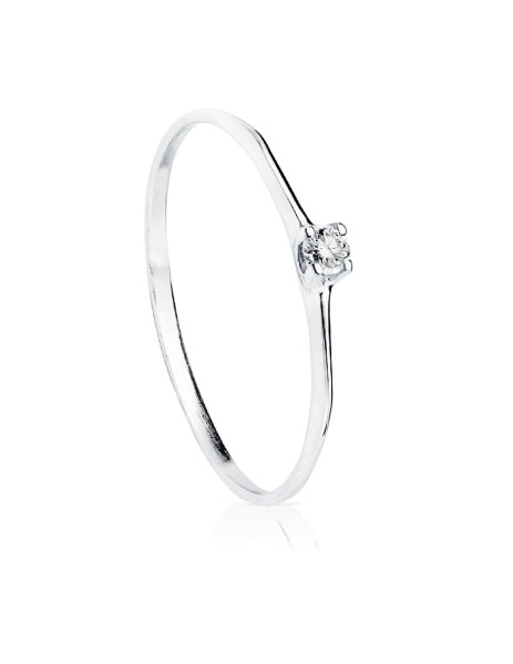 Solitaire Ring with Diamond...