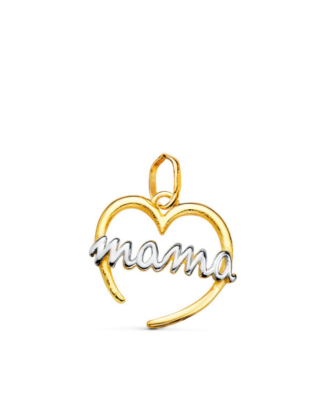 colgante mama oro blanco y amarillo estepona joyería