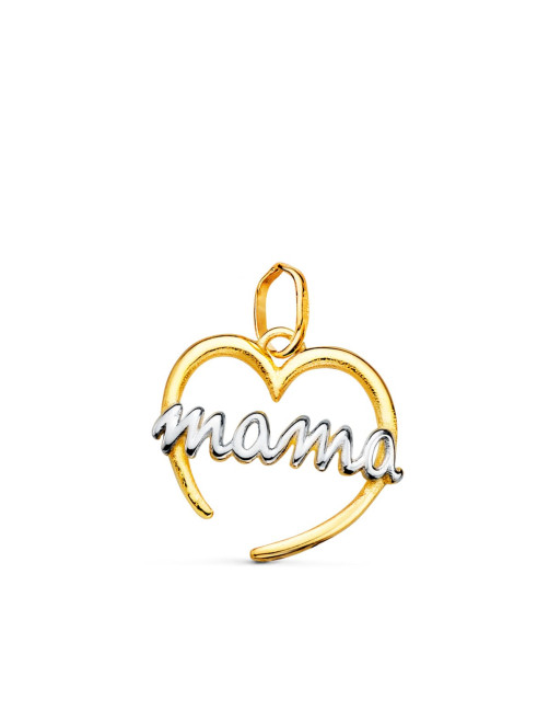 colgante mama oro blanco y amarillo estepona joyería