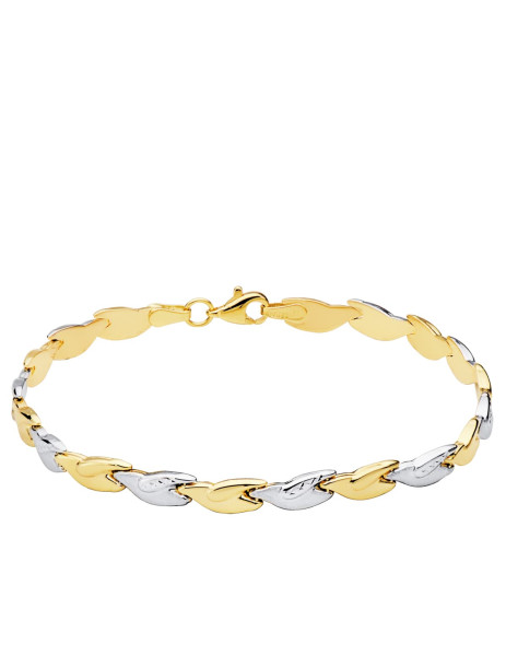 Pulsera Oro Blanco y Amarillo 18K joyeria estepona