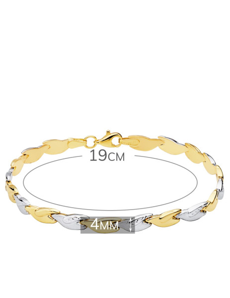 Pulsera Oro Blanco y Amarillo 18K joyeria estepona 2