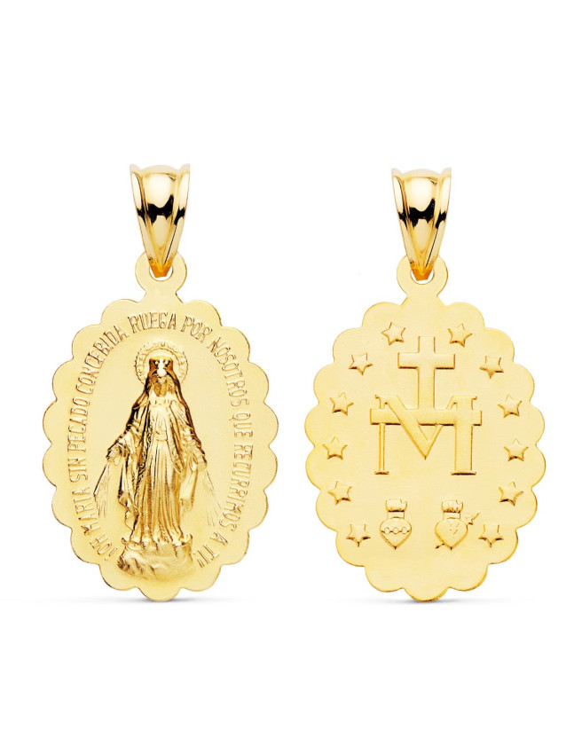 Medalla Escapulario "Virgen Milagrosa" Oro joyeria toledo