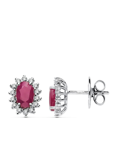 18K white gold earrings...