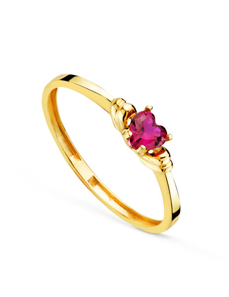 Solitaire Ring with Ruby...