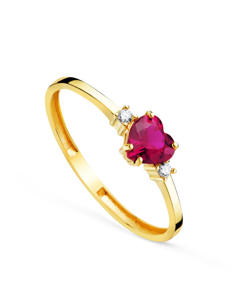 Solitaire Ring with Ruby...