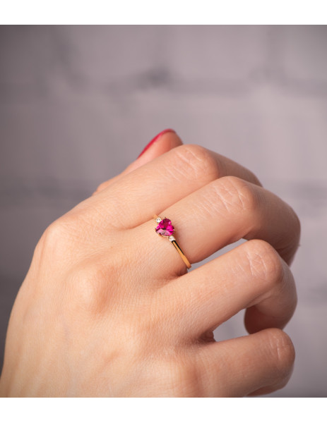 Solitaire Ring with Ruby... 2