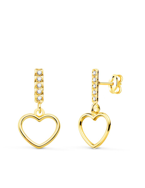Pendientes Corazón Oro 18K