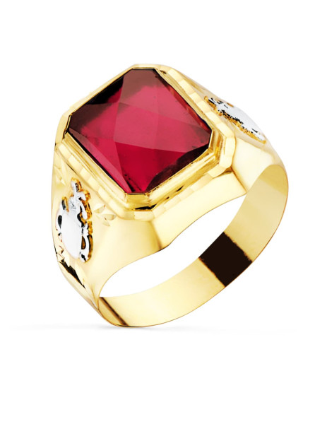 18K Gold Rubi Men's Ring