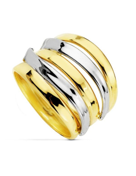 Anillo Oro 18K "Bandas"
