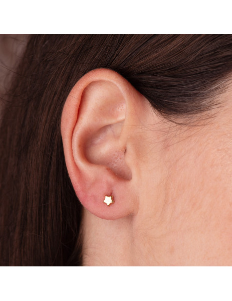 18K Gold Star Baby Earring 2